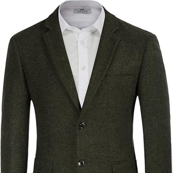 PJ Other - PJ Men's Wool Blend Blazer Houndstooth Suit Blazer Notch Lapel 2 Button Size 2XL